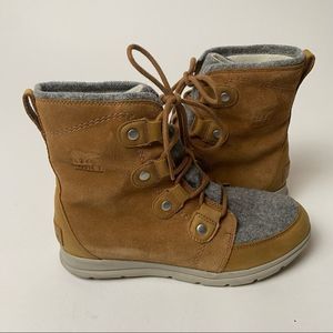 Sorel Joan Explorer Boots Camel Brown Quarry 9 waterproof